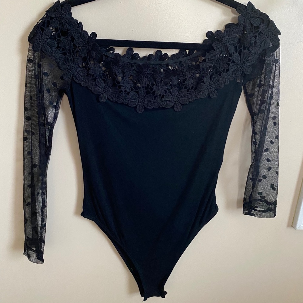 Unique Black Body Suit